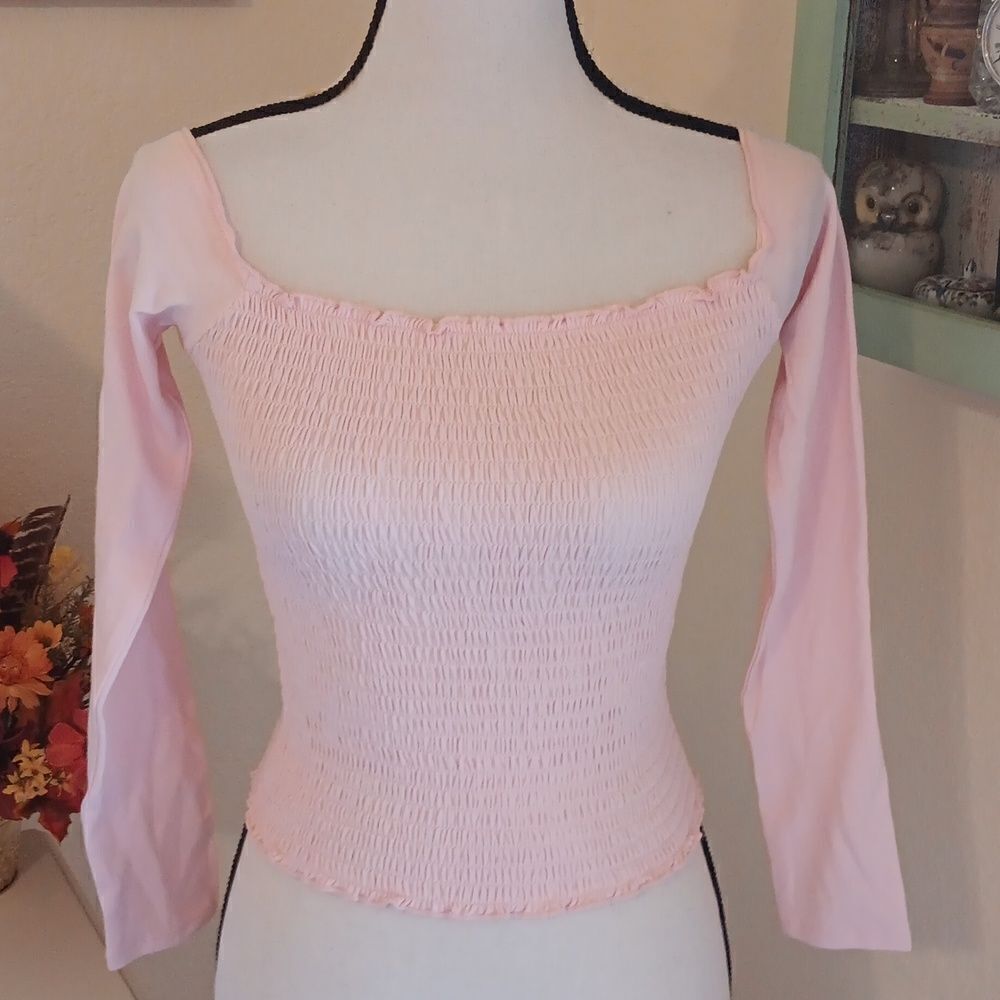 Hollister Elastic Shirred Top